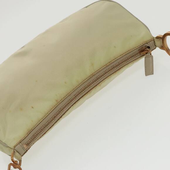 PRADA Shoulder Bag Nylon Cream Gold - Picture 6 of 9